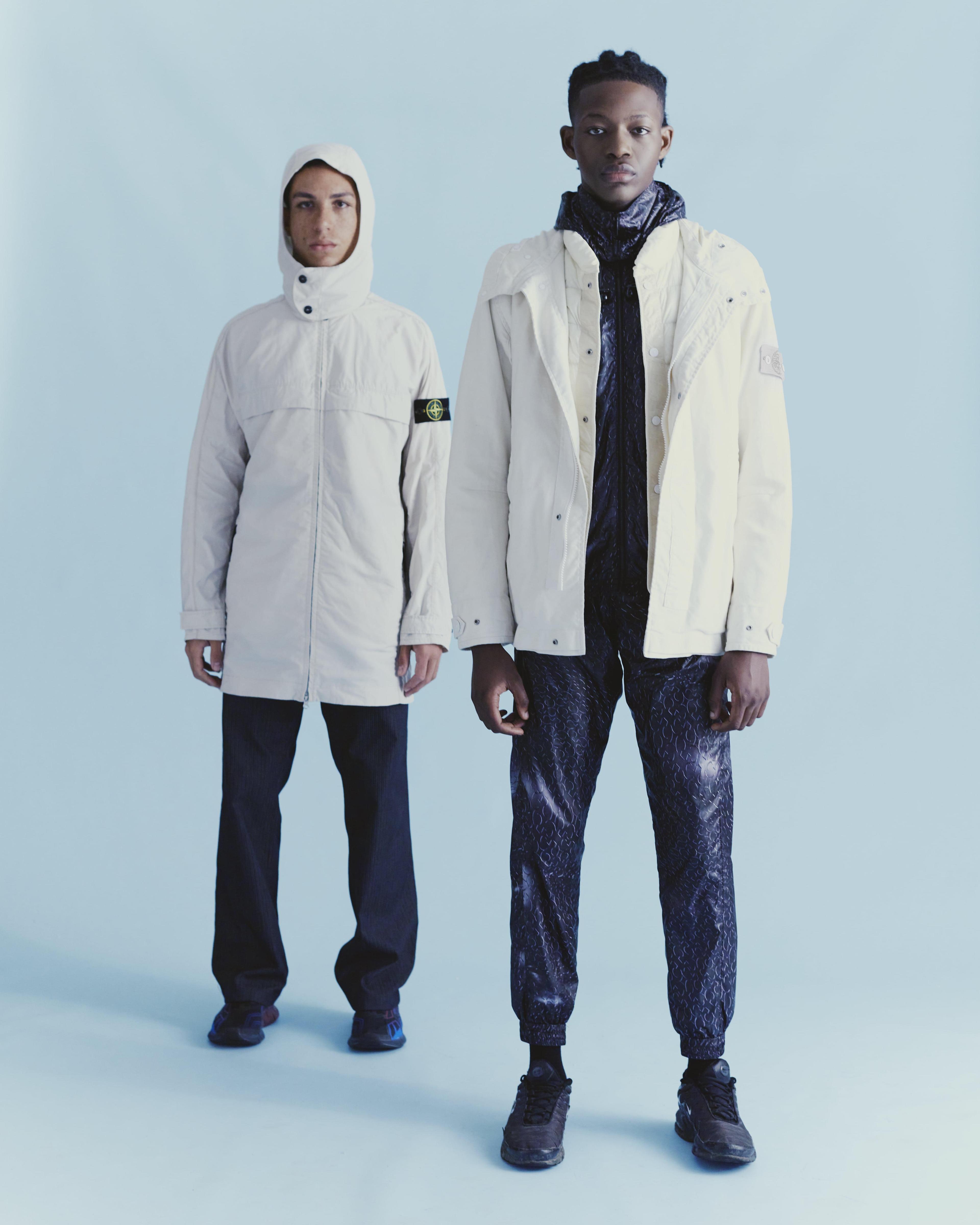 Christian wears Stone Island and Peter Donghun Han, Mattie wears Cottweiler and Stone Island, shot in London