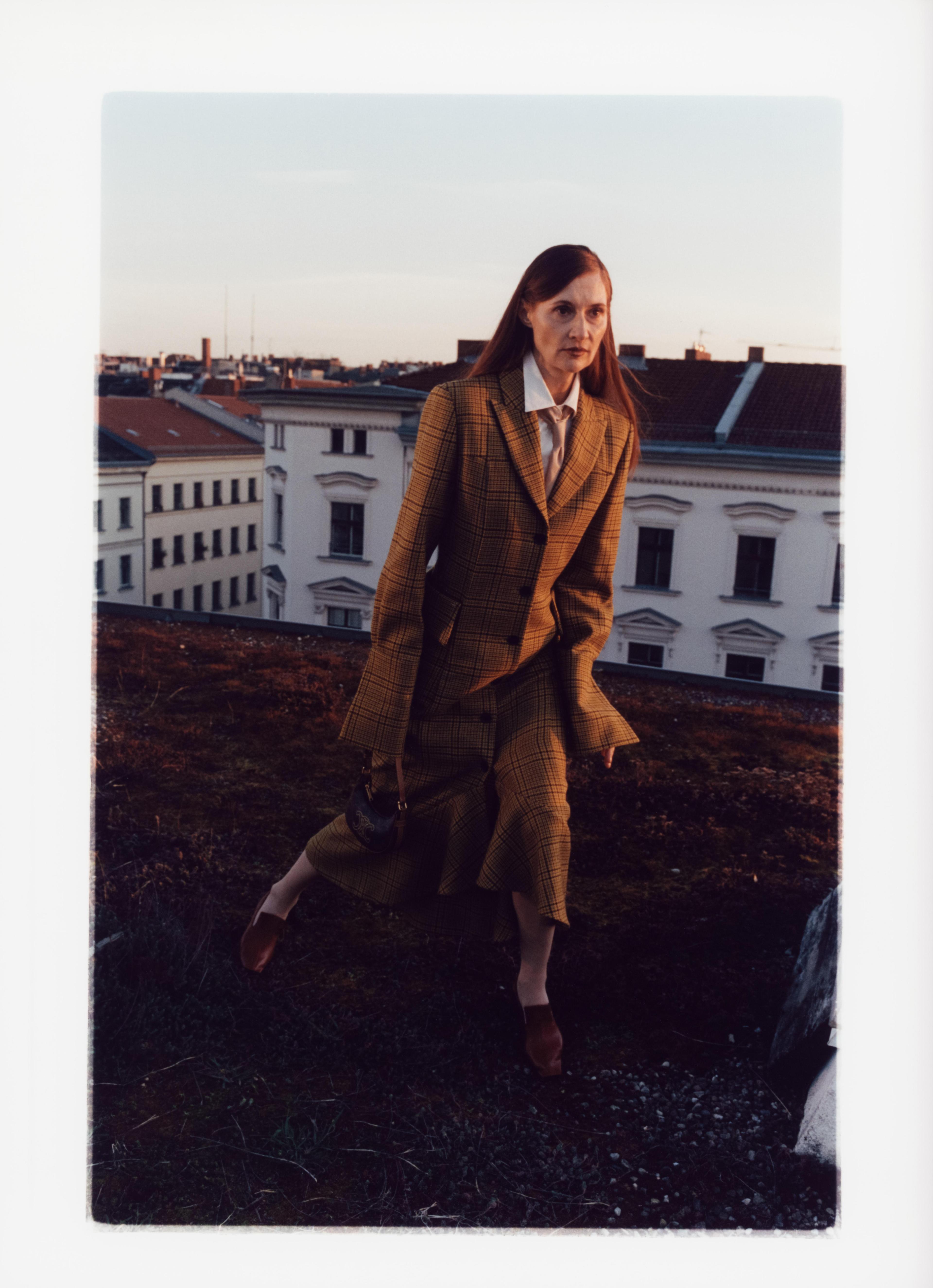 Karina wears Giorgio Armani, Richert Beil, Bottega Veneta and vintage Prada, shot in Berlin